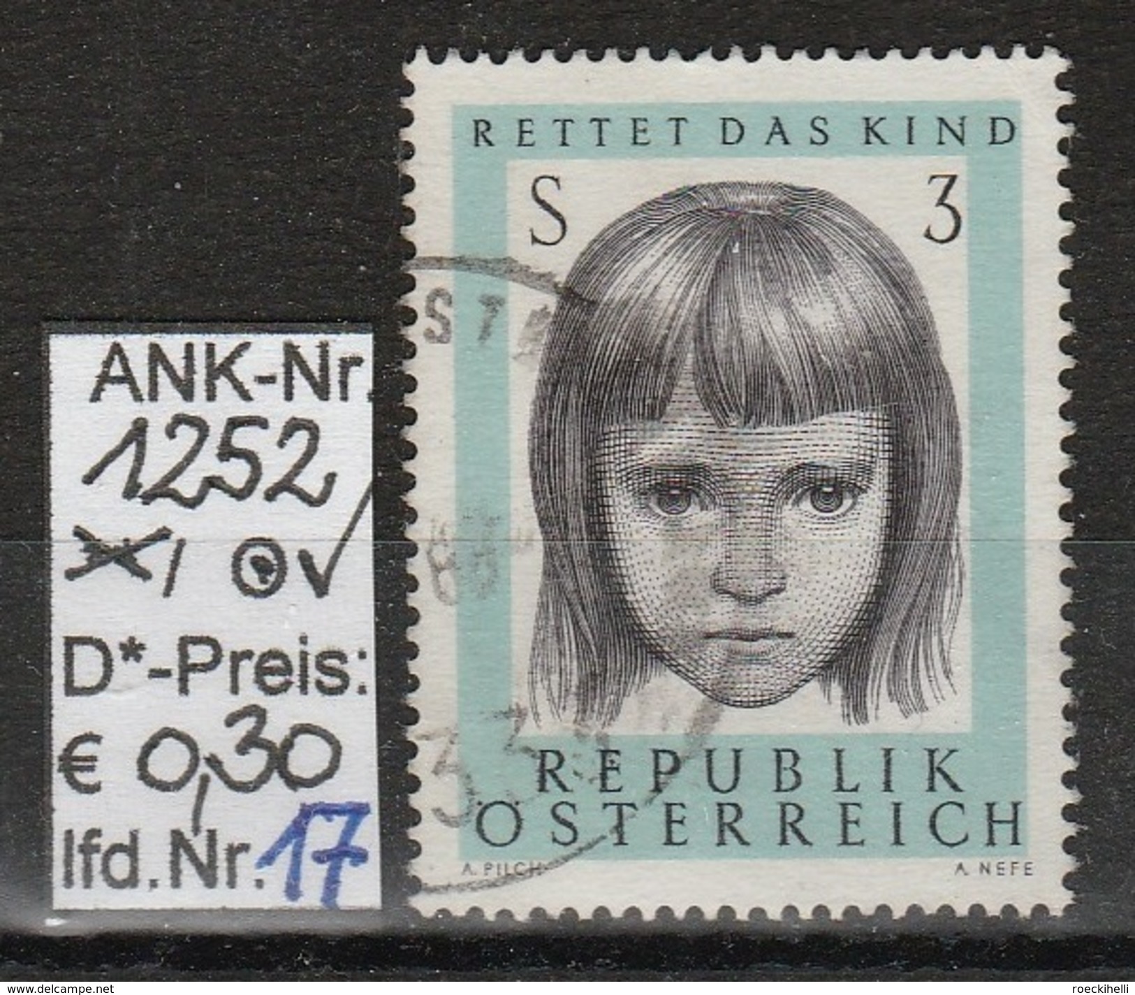 3.10.1966 - SM "10 Jahre Österr. Gesellschaft - Rettet das Kind" -  o gestempelt - siehe Scan (1252o 01-19)