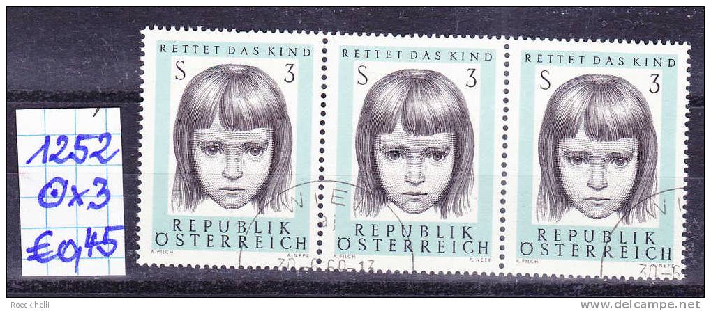 3.10.1966 -  "10 Jahre Österr. Gesellschaft - Rettet Das Kind"  3 X  O  Gestempelt - Siehe Scan (1252o X3) - Gebruikt