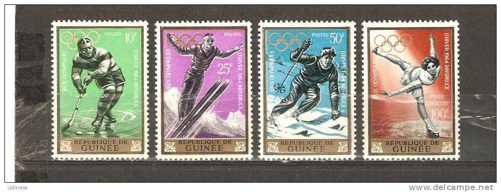 GUINEA  1964 - INNSBRUCK  OLYMPIC GAMES   - CPL. SET -  MNH MINT NEUF - Winter 1964: Innsbruck