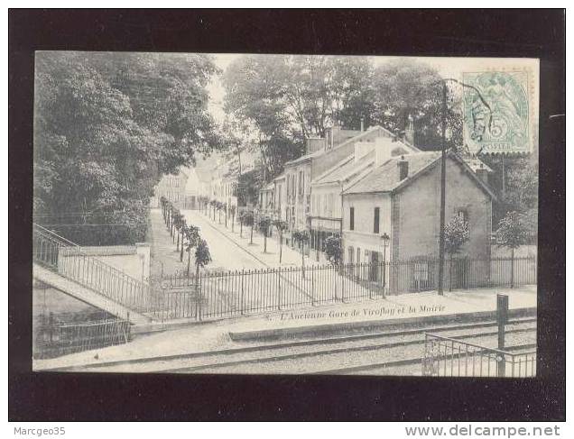 L'ancienne Gare De Viroflay & La Mairie édit.bourdier Chemin De Fer Rails Pont - Viroflay