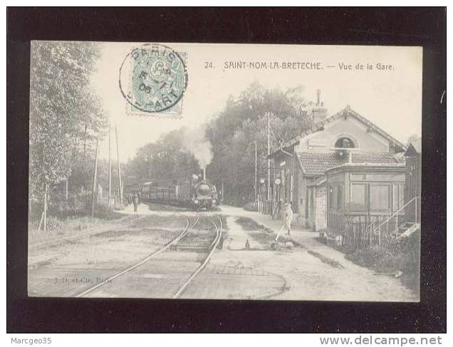 Saint Nom La Breteche Vue De La Gare  édit.J.D. & Cie N° 24 Train Chemin De Fer - St. Nom La Breteche