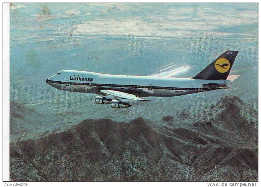 ZS3596 Aviation Avions Lufthansa Boeig 747  Jet  1982 Used Perfect Shape - 1946-....: Moderne