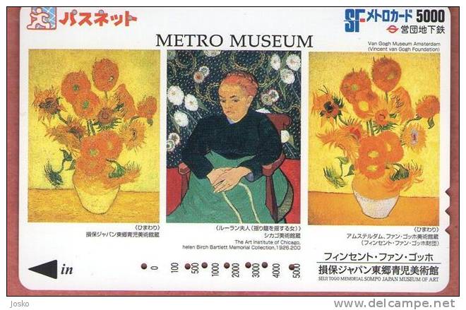 VAN GOGH Metropolitan Museum New York (Japan Old Card) Painting Masterpiece Peinture Tableau Malerei Pittura Cuadro - Painting