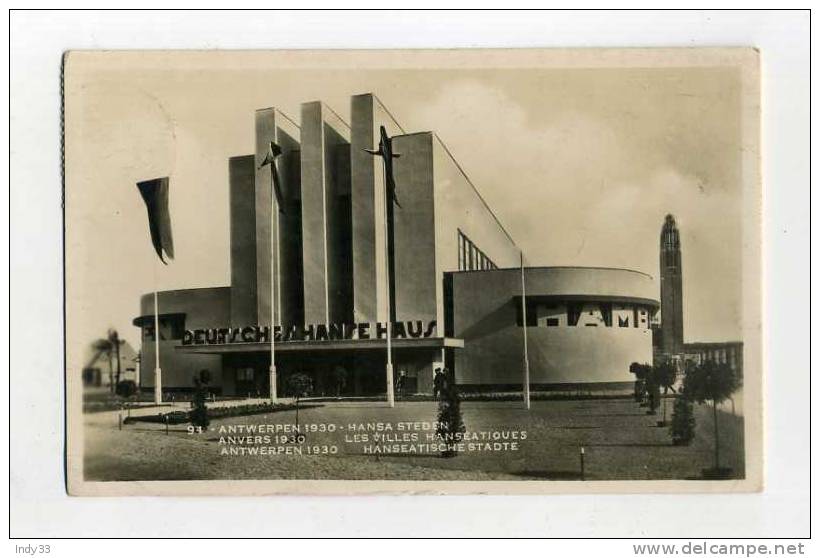 - CARTE POSTALE OFFIECELLE DE L'EXPO D'ANVERS 1930 AVEC CACHET DATE DE L'EXPO - Sonstige & Ohne Zuordnung