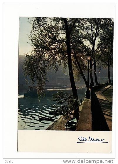 Paris : La Seine Du Quai D'Anjou / Photographe Albert Monier - Monier