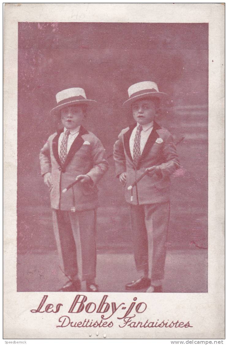 16723- Les Boby-jo, Duettistes Fantaisistes (photo Pub, Pas Carte Photo, Format Cpa) Enfant - Cabaret