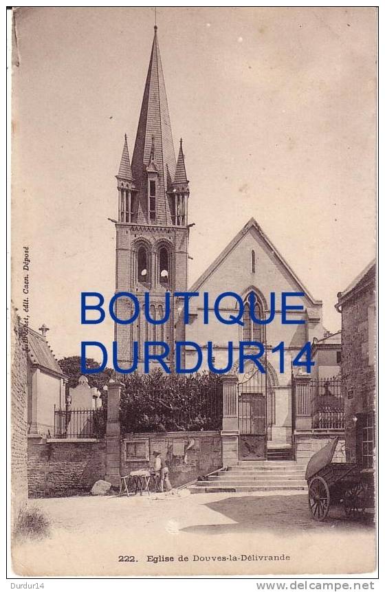 LA DÉLIVRANDE ( Calvados  )  Église De Douves-la-Délivrande...( Carte Précurseur...) - La Delivrande