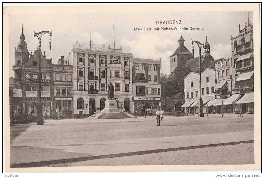 Graudenz Markt Geschäfte Gebr Jacoby Ludw Mey Warenhaus Grudziadz - Pommern