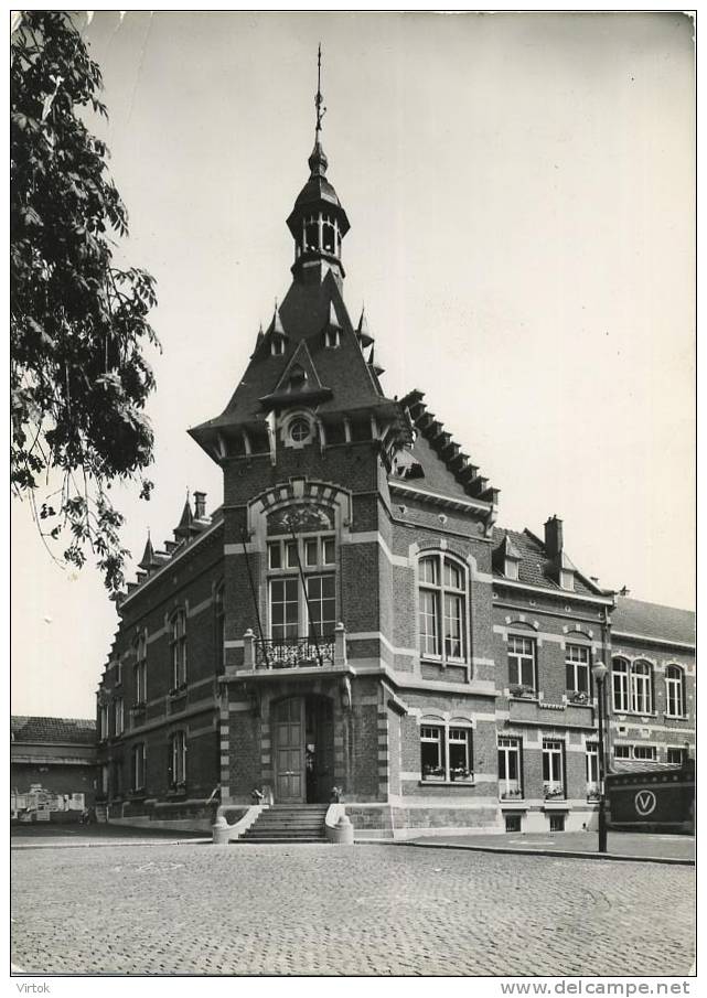 Grimbergen :  Het Gemeentehuis  ( Groot Formaat Geschreven Met Zegel ) - Grimbergen