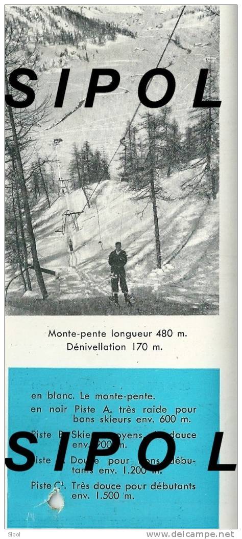 Dépliant Touristique De 5 Volets Sur Val D Isère Datant De 1938 édité Par Le S.I. Avec Horaires Entre Paris Et Bourg St - Pubblicitari