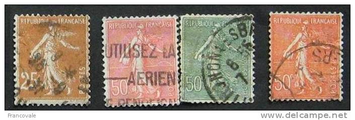 Francia 1903-60 Semeuse 25 - 50 - 1903-60 Säerin, Untergrund Schraffiert