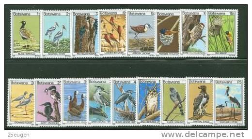 BOTSWANA 1978  BIRDS SET MNH - Botswana (1966-...)