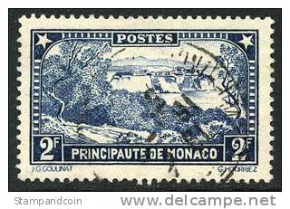 Monaco #125 SUPERB Used 2fr ´The Rock´ From 1937 - Neufs