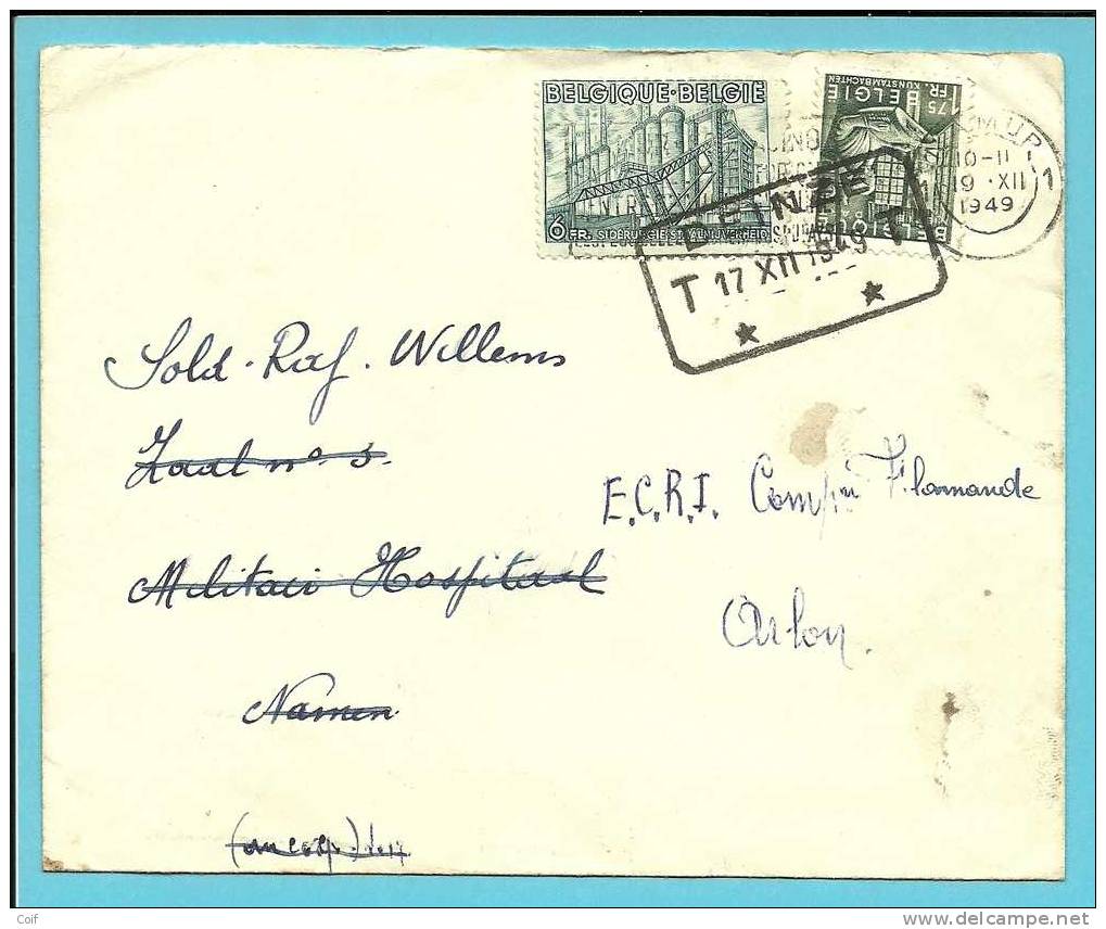 768+772 Op EXPRES Brief Met Telegraafstempel DEINZE, Naar Namur En Doorverzonden Naar ARLON - 1948 Export