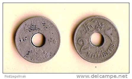 EGYPT 1917 2 Milliemes Km314 Copper Nickel - Egypt