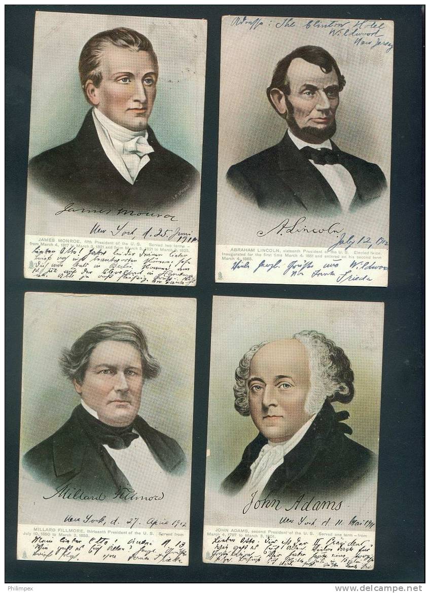 U.S. Presidents Set, 25 Tuck Postcards To Germany, Used - Excellent! - Presidenten