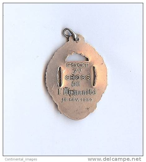 MEDAILLE/ CROSS De "L' HUMANITE" 19 FEVRIER 1939 - C 00 1277 - - Athletics