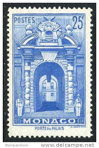 Monaco #230 Mint No Gum 25fr Palace Gate From 1949 - Unused Stamps