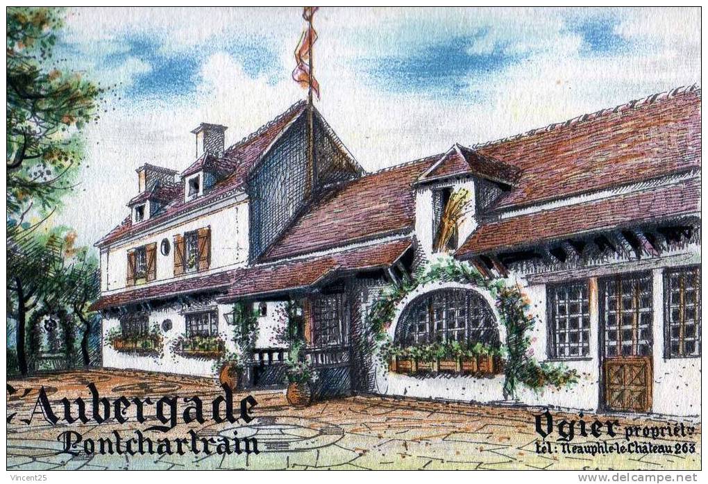 NeaulphLe Le Chateau 1970 L Aubergade Pontchartrain  Ogier Proprietaire Restaurant Auberge - Neauphle Le Chateau