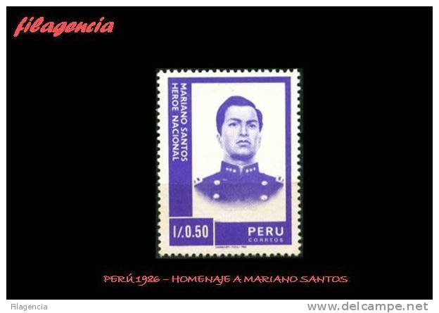 AMERICA. PERÚ MINT. 1987 HOMENAJE A MARIANO SANTOS - Peru