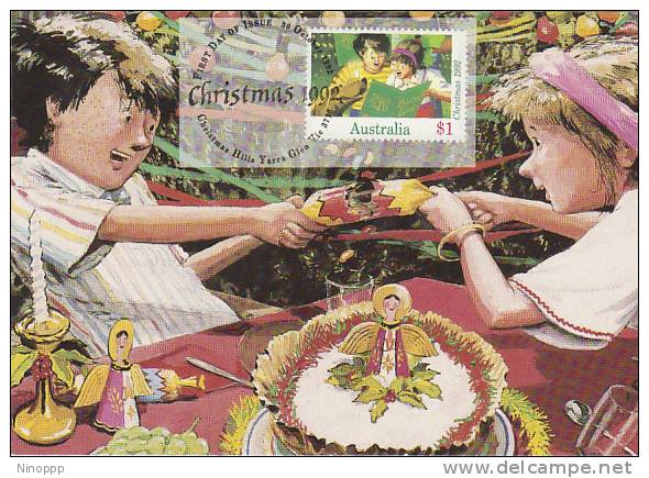 Australia-1992 Christmas, $ 1.00 Toys   Maximum Card - Maximum Cards