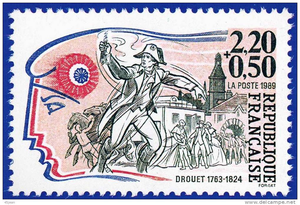 France:1989 Très Belle Carte Gravée Du Musée De La Poste, Sans Affranchissement, Sur La Révolution Française, Drouet - Briefe U. Dokumente