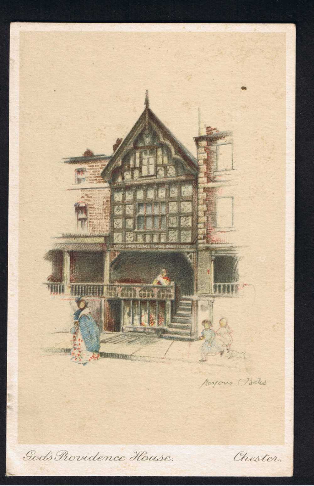 RB 596 - Marjorie C. Bates Postcard - Gods Providence House Chester Cheshire - Chester