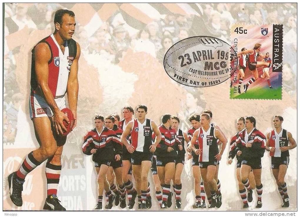 Australia-1996 AFL Centenary, St Kilda Saints   Maximum Card - Rugby