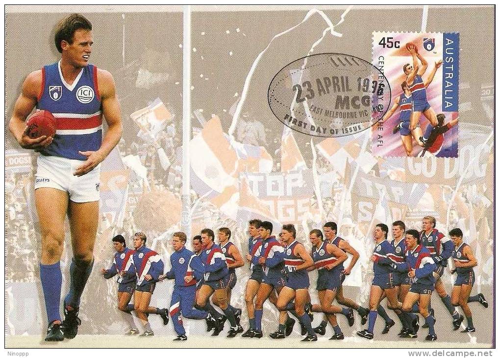 Australia-1996 AFL Centenary,Footscray Bulldogs  Maximum Card - Rugby