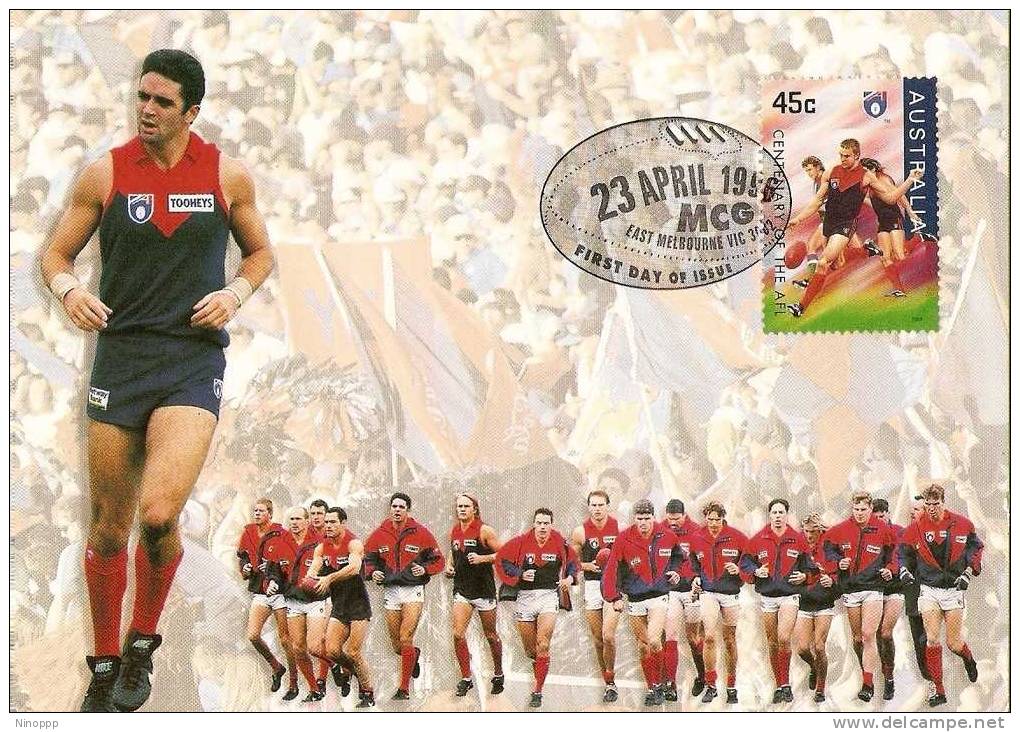 Australia-1996 AFL Centenary,Melbourne Demons  Maximum Card - Rugby