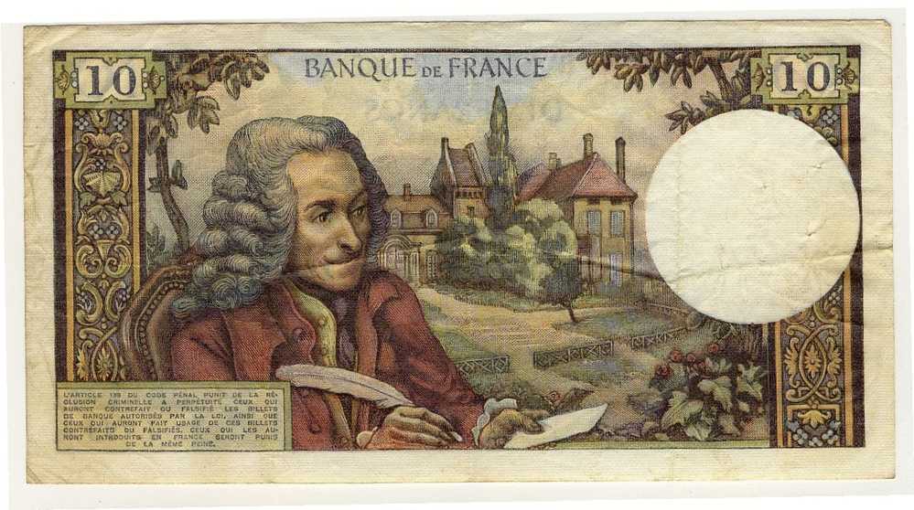 10 Francs Voltaire  -  2/12/1971  -  P.147d  -  Alphabet J.759  - Fayette N° 62/55 - 10 F 1963-1973 ''Voltaire''