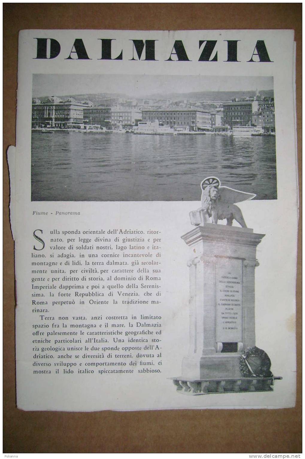 PDG/11 DALMAZIA Ente Naz.Ind. Turistiche-Ferrovie Dello Stato Anni ´20/Tersatto/Buccari/Veglia/Arbe/Traù/Curzola/Cattaro - Turismo, Viaggi