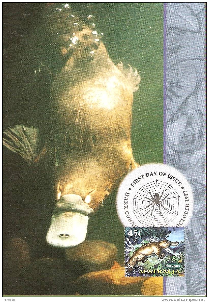 Australia-1997 Creatures Of The Night Platypus   Maximum Card - Maximum Cards