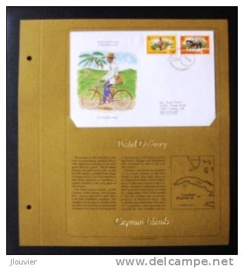 Enveloppe FDC Sur Feuillet - Postal Delivery. Iles Caïmans 1980. Michel N° 441 & 443. - Cayman Islands