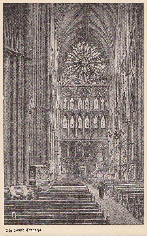 Illustrateur - Raphaël Tuck - Illustration Dessin - Westminster Abbey - South Transept - Tuck, Raphael