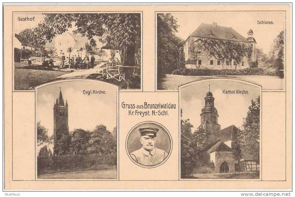 Brunzelwaldau Kreis Freystadt Gasthof Paul Rose B Seifersdorf Broniszów Um 1913 Verlag Fritz Braden Grünberg - Schlesien