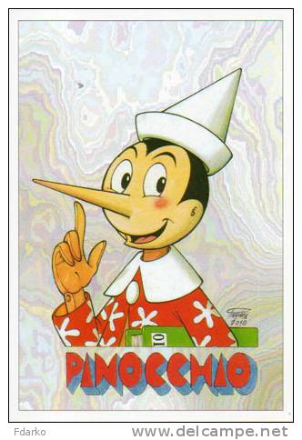 Cartolina Ufficiale Mostra Pinocchio Buattino Fiabe Collodi - Altri & Non Classificati