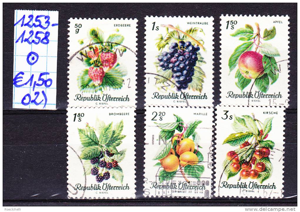 25.11.1966 -  Freimarken-Ausgabe  "Obstserie" - O  Gestempelt  - Siehe Scan (1253-58o 01-08) - Gebruikt