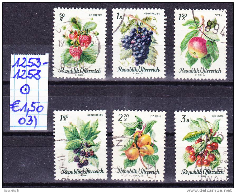 25.11.1966 -  Freimarken-Ausgabe  "Obstserie" - O  Gestempelt  - Siehe Scan (1253-58o 01-08) - Gebruikt