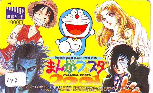 Télécarte JAPON CHAT DORAEMON (147) CINEMA * ANIME MANGA *  TELEFONKARTE JAPAN * PHONECARD CAT * FILM * COMICS * - BD