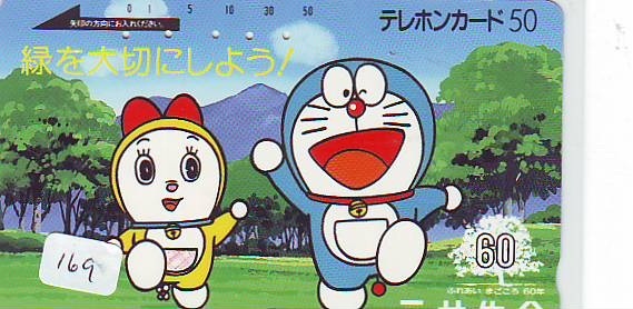 Télécarte JAPON CHAT DORAEMON (169) CINEMA * ANIME MANGA *  TELEFONKARTE JAPAN * PHONECARD CAT * FILM * COMICS * - Comics