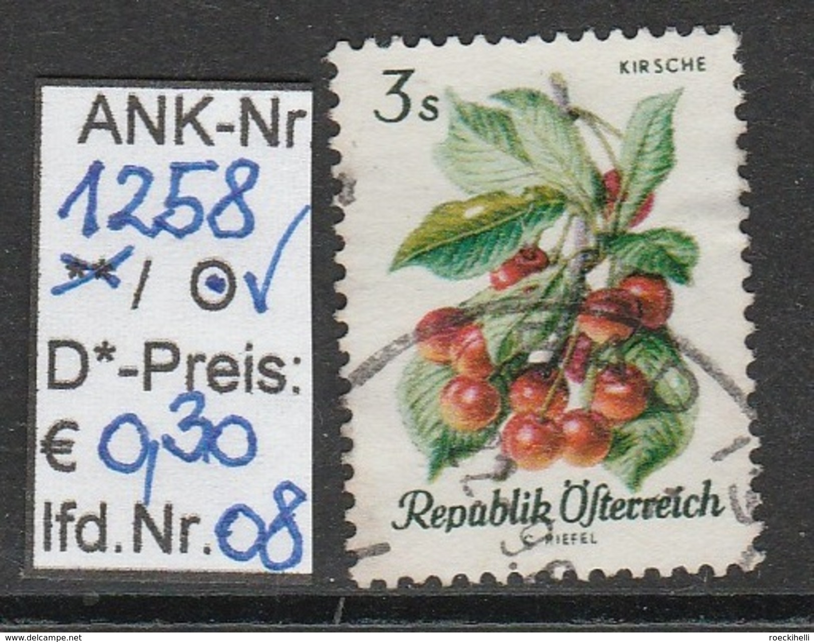 25.11.1966 -  aus FM-Ausgabe  "Obstserie"  - o  gestempelt  - siehe Scan (1258o 01-08)