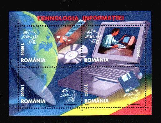 Romania Mint Stamps Sheet 2004 With Computers. - Informatique