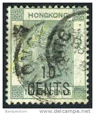 Hong Kong #69 Used 10c On 30c Victoria From 1898 - Gebraucht