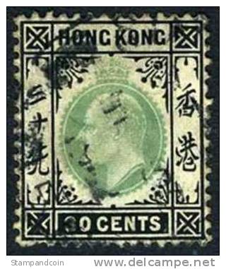Hong Kong #99 Used 30c Edward VII From 1904 - Oblitérés