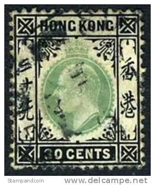 Hong Kong #99 Used 30c Edward VII From 1904 - Used Stamps