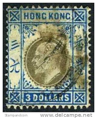 Hong Kong #106 Used $3 Edward VII From 1904 - Oblitérés