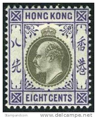 Hong Kong #75 Mint Hinged 8c Edward VII From 1903 - Ungebraucht