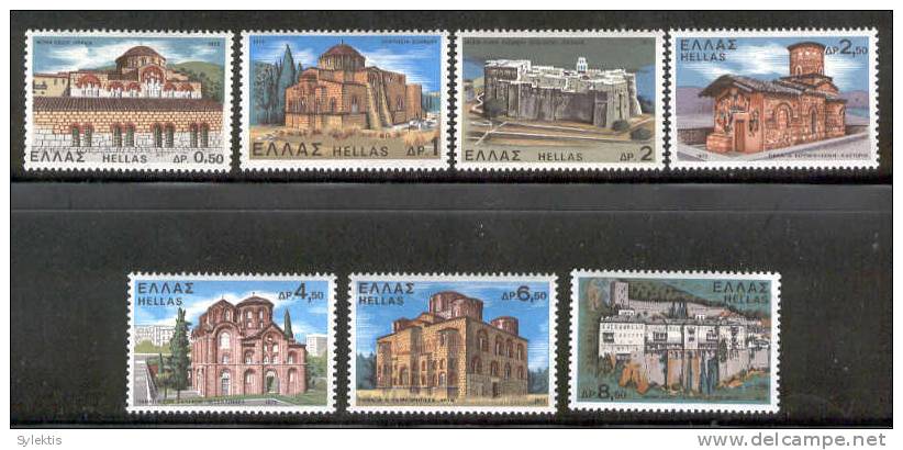 GREECE 1972  Monasteries And Churches SET MNH - Unused Stamps