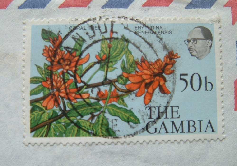 Gambia 1979 Cover To England UK - Flowers Coral Tree - Gambia (1965-...)